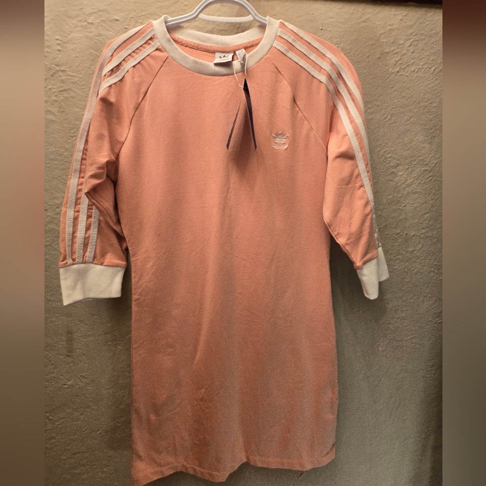 Adidas Originals 3 Stripes Dress Blush Pink NWT
